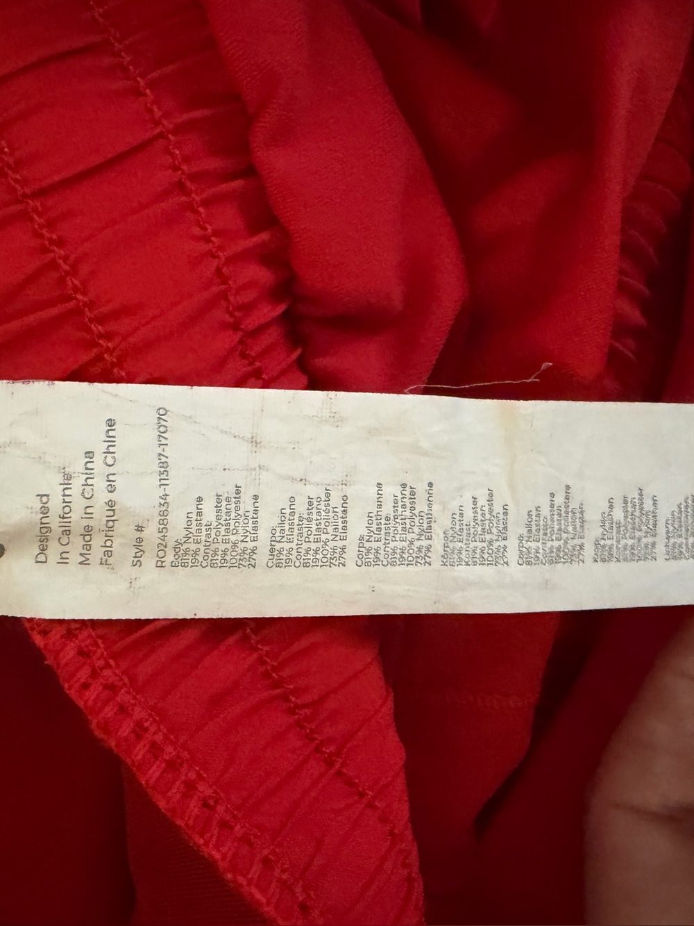 Fabletics Red Racerback Romper - Picture 4 of 4